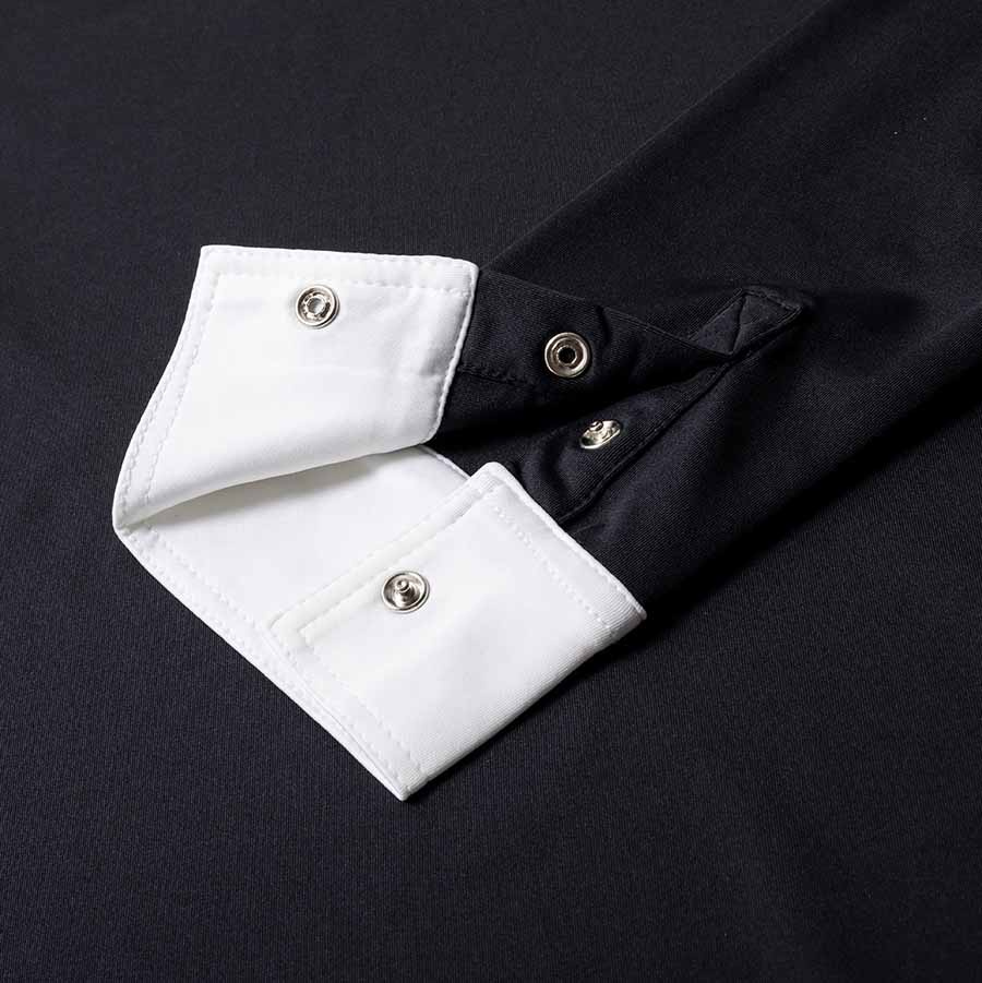 Koszula konkursowa klasyczna długi rękaw granatowa