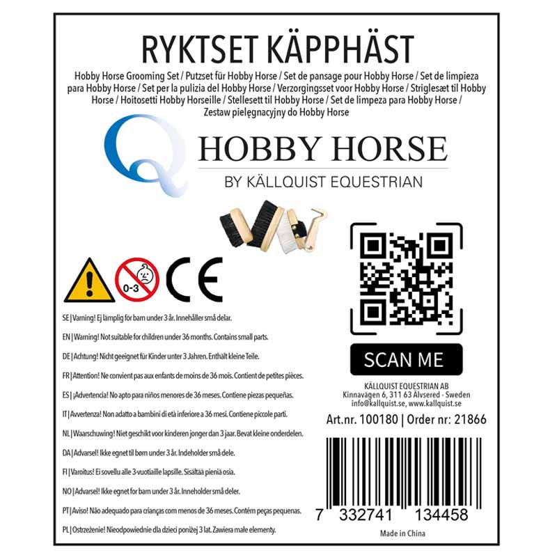 Zestaw do czyszczenia konia na kiju Naturalny 