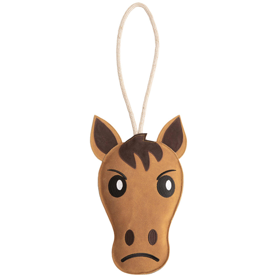 Zabawka dla konia Equimojis The Grumpy One Brązowa