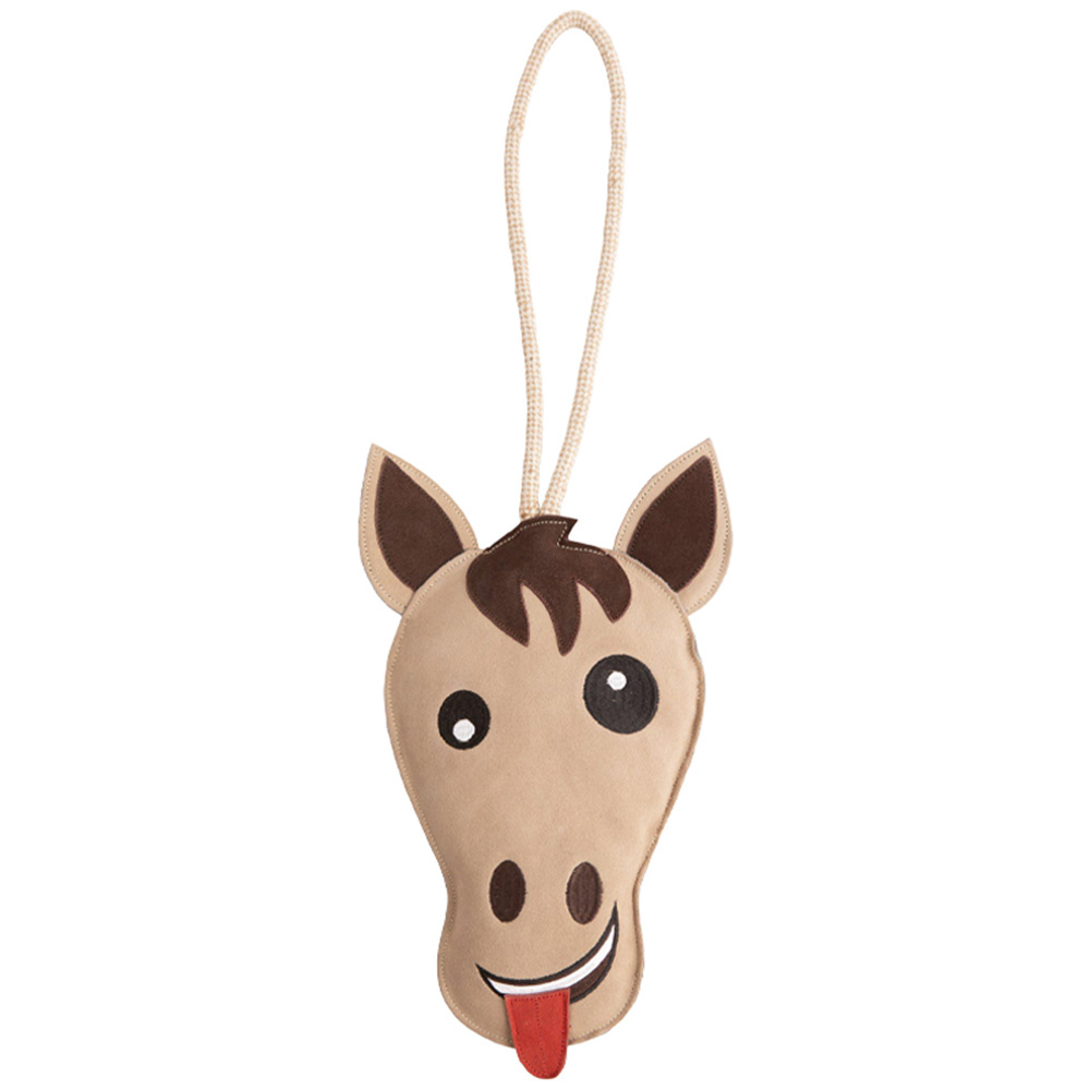Zabawka dla konia Equimojis The Goofy One Brązowa