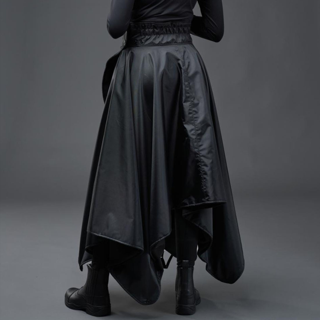 Długa spódnica jeździecka Laurie Zima Czarna