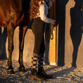 Zimowe legginsy jeździeckie Selena Full Grip Czarne Zimowe legginsy jeździeckie Selena Full Grip Czarne