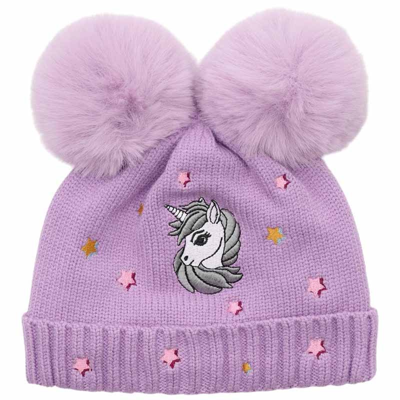 Czapka Beanie Kids/Junior Sif Jednorożec Fioletowy