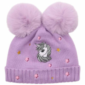 Czapka Beanie Kids/Junior Sif Jednorożec Fioletowy Czapka Beanie Kids/Junior Sif Jednorożec Fioletowy