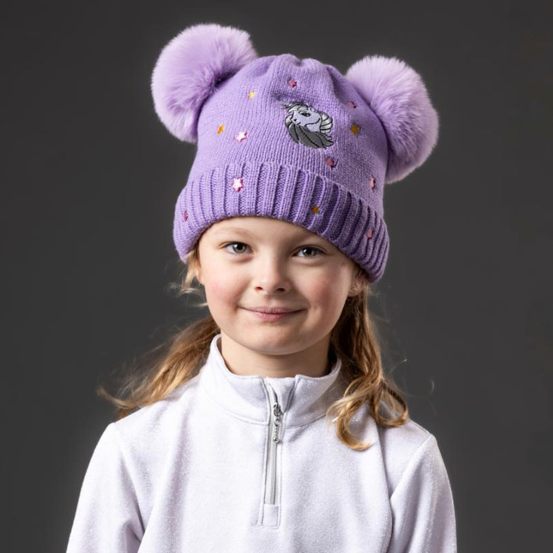 Czapka Beanie Kids/Junior Sif Jednorożec Fioletowy