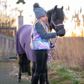 Rękawiczki jeździeckie Dzieci/Junior Saline Reflective Czarne Rękawiczki jeździeckie Dzieci/Junior Saline Reflective Czarne