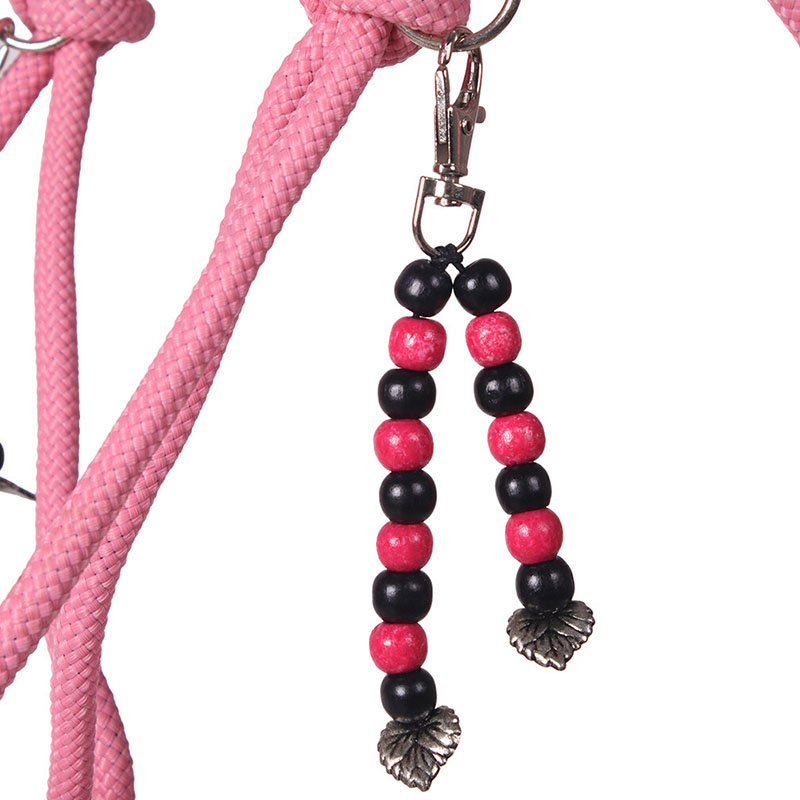 Halter z liną z wodzami Combi Liberty Jasnoróżowy