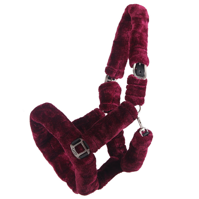Uwiąż Alaska z futrem sztucznym bordowy