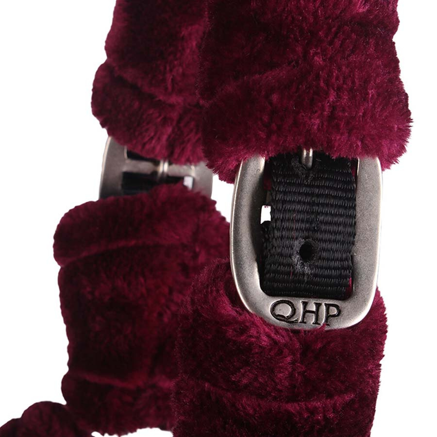 Uwiąż Alaska z futrem sztucznym bordowy