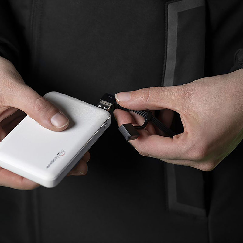 Płaszcz Elegant z elementami grzewczymi i powerbankiem Czarny