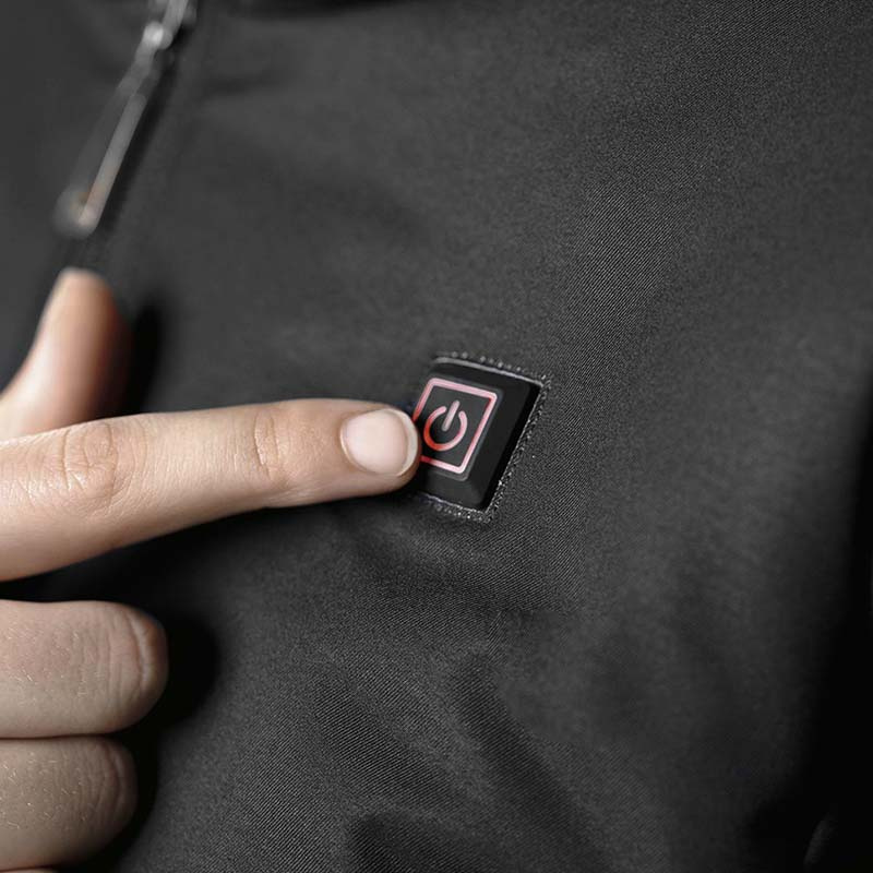 Płaszcz Elegant z elementami grzewczymi i powerbankiem Czarny