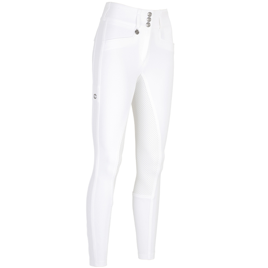 Breeches jeździeckie New Candela Grip Full Seat White