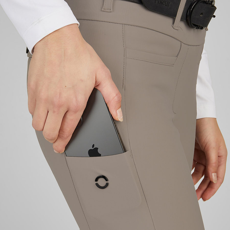 Legginsy do jazdy Linnett SD Full Seat Beżowe