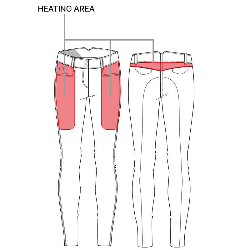 Bryczesy ogrzewające Comfort Full Grip Granatowe