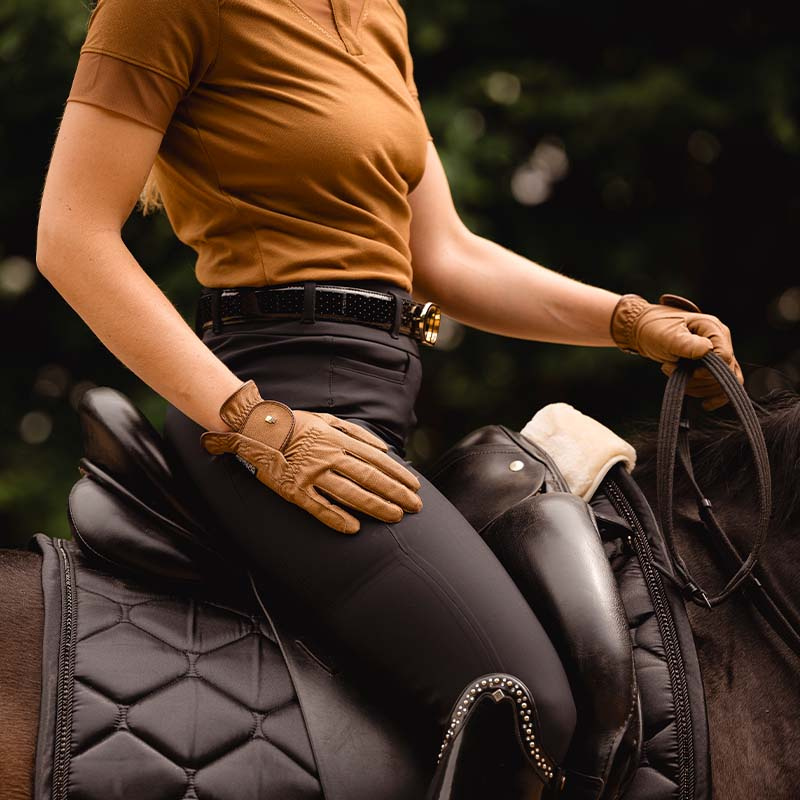 Rękawiczki jeździeckie Roeck-Grip Jasny brąz