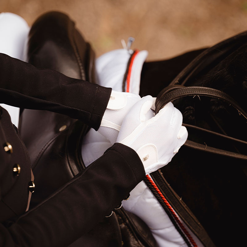 Rękawiczki jeździeckie Roeck-Grip Lite Białe