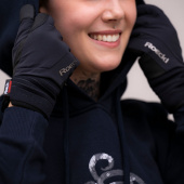 Rękawiczki jeździeckie zimowe Winsford Czarny Rękawiczki jeździeckie zimowe Winsford Czarny