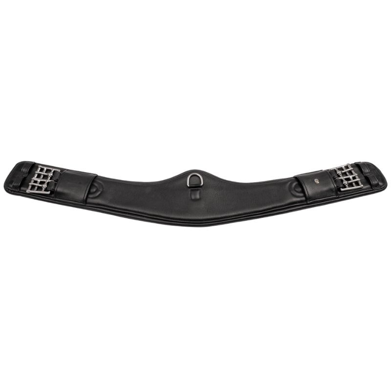 Popręg ujeżdżeniowy Contour Half Moon Leather Czarny
