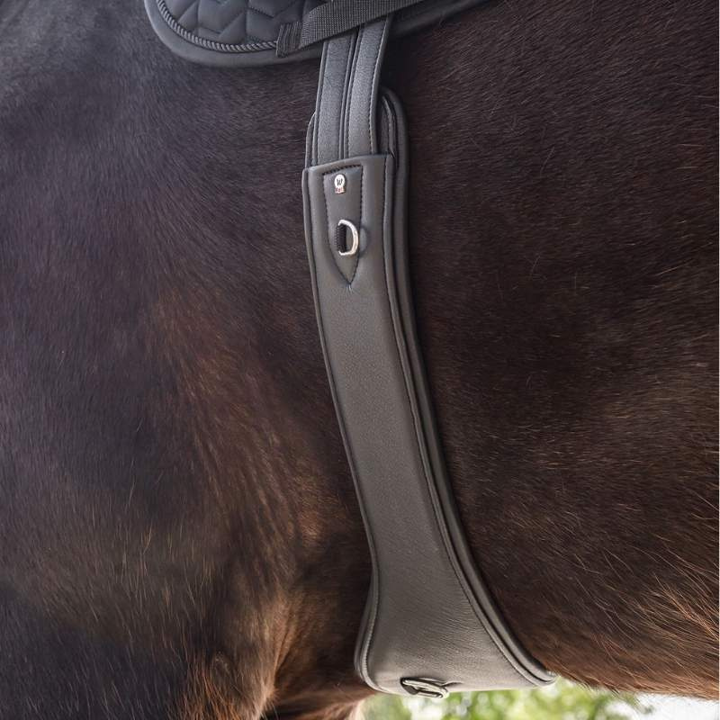 Popręg Contour Half Moon Leather Czarny