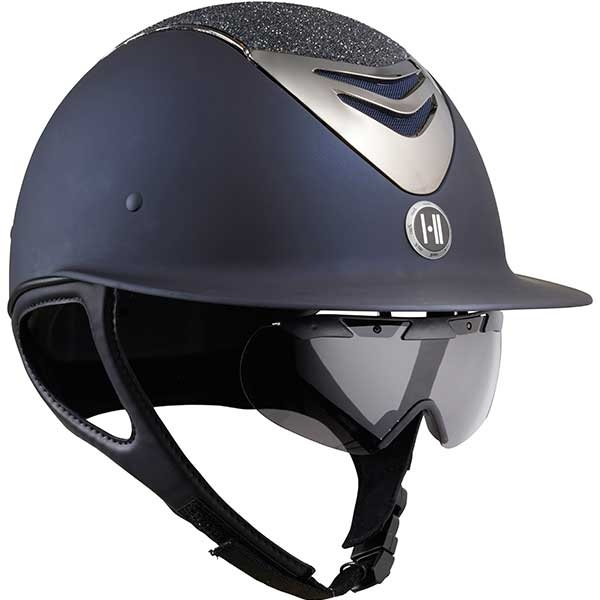 Kask jeździeckie Gogle Szare