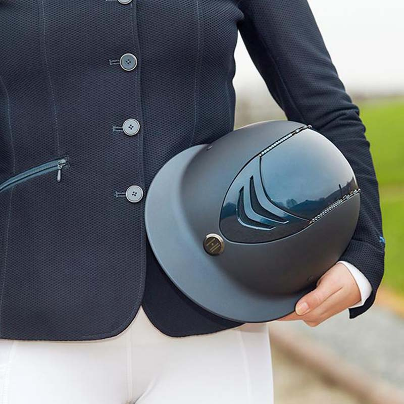 Kask jeździeckie Mips Avance Glossy 0Top Swarovski Navy