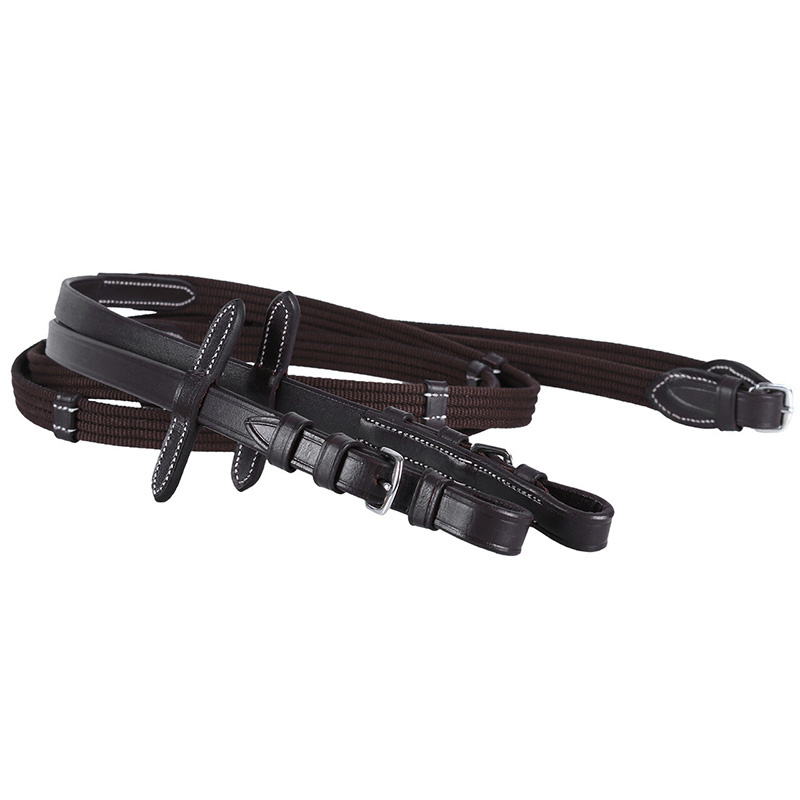 Ogłowie anatomiczne Luxury Stitched Ciemny brąz