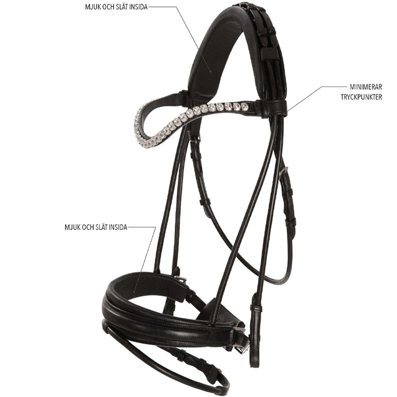 Ogłowie Ujeżdżeniowe Caselle Supreme Czarne