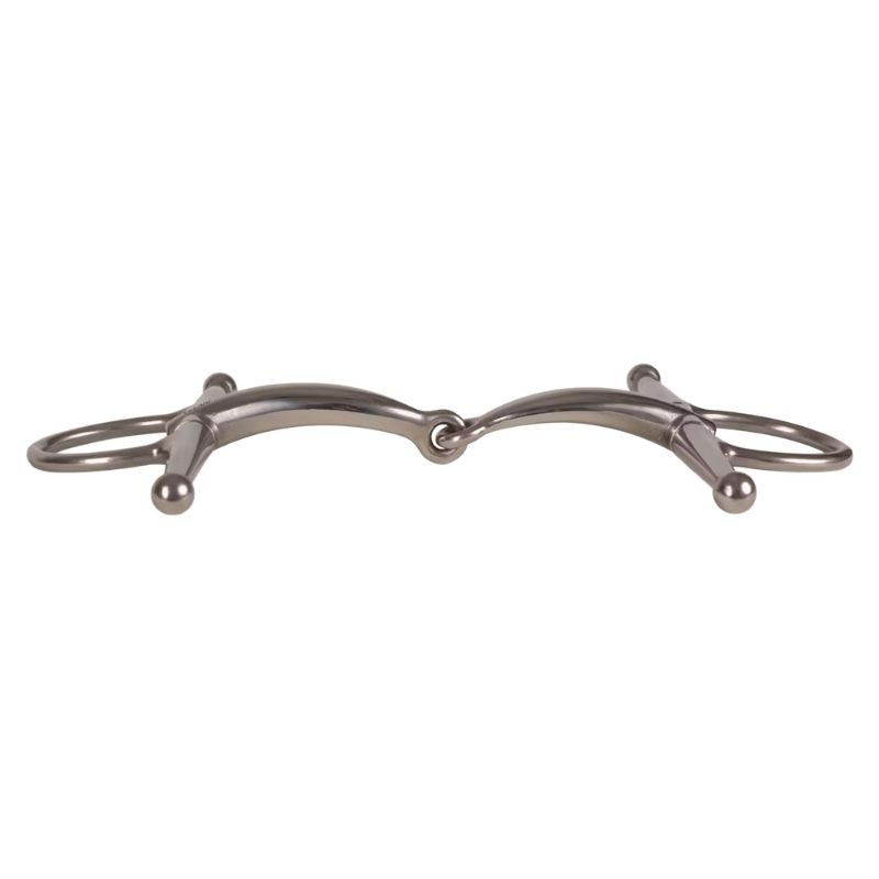 Wędzidło z wąsami pojedynczo łamane Stainless Steel 14mm