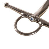 Wędzidło z wąsami pojedynczo łamane Stainless Steel 14mm Wędzidło z wąsami pojedynczo łamane Stainless Steel 14mm