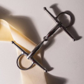 Wędzidło z wąsami pojedynczo łamane Stainless Steel 14mm Wędzidło z wąsami pojedynczo łamane Stainless Steel 14mm