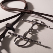 Wędzidło z wąsami podwójnie łamane Stainless Steel 14mm Wędzidło z wąsami podwójnie łamane Stainless Steel 14mm