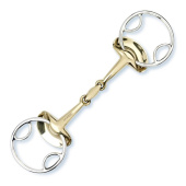 Golden Wings Podwójnie łamane wędzidło Gag 4-w-1 Golden Wings Podwójnie łamane wędzidło Gag 4-w-1