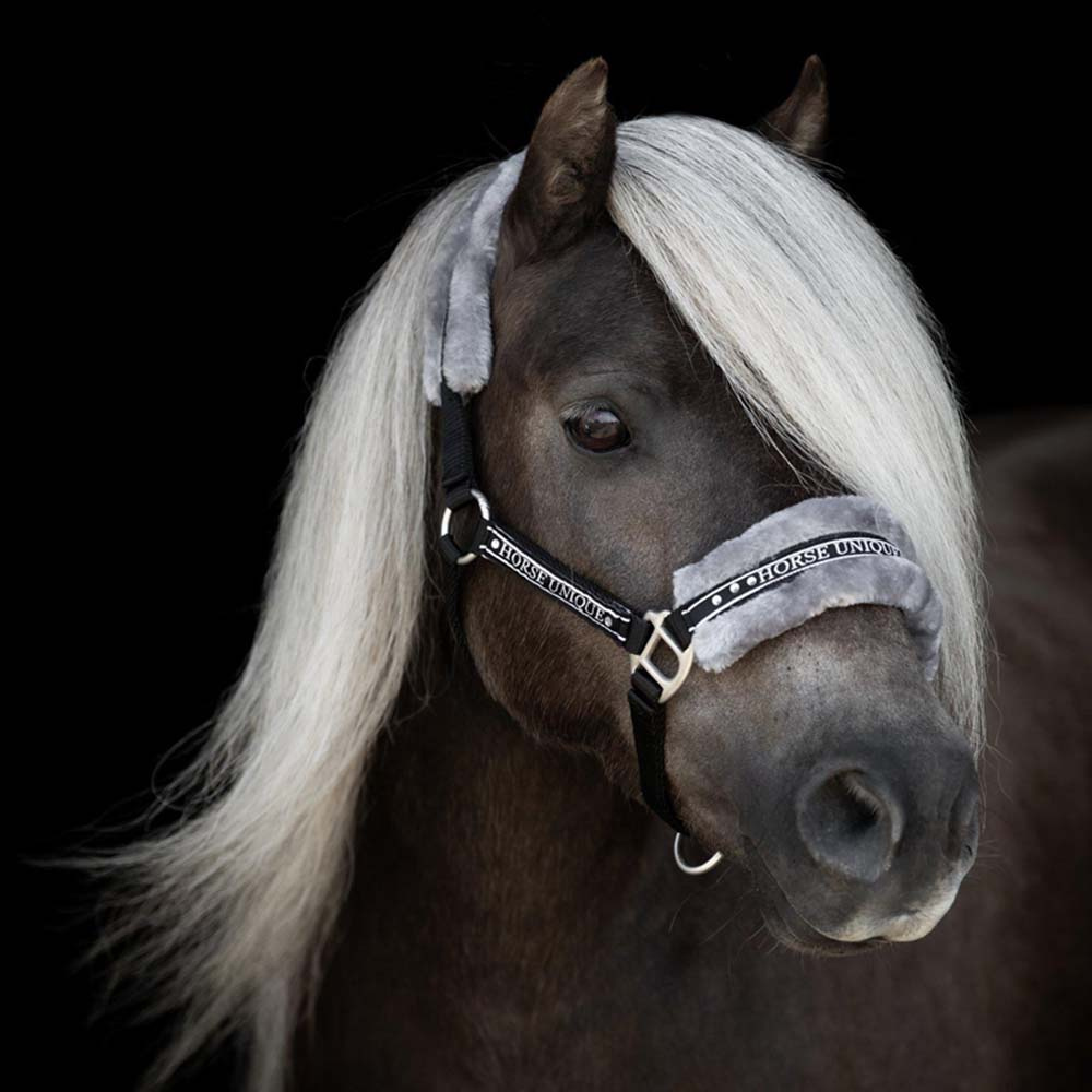 Kantar z futerkiem Czarno/Szary