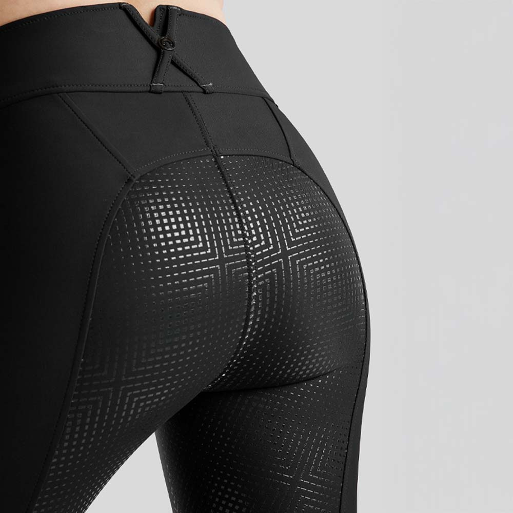 Bryczesy MoZida Refined Crystals Full Grip Czarne