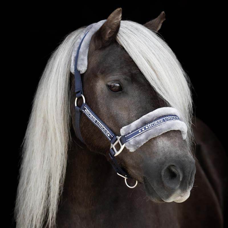 Kantar z Futerkiem Granatowy/Szary