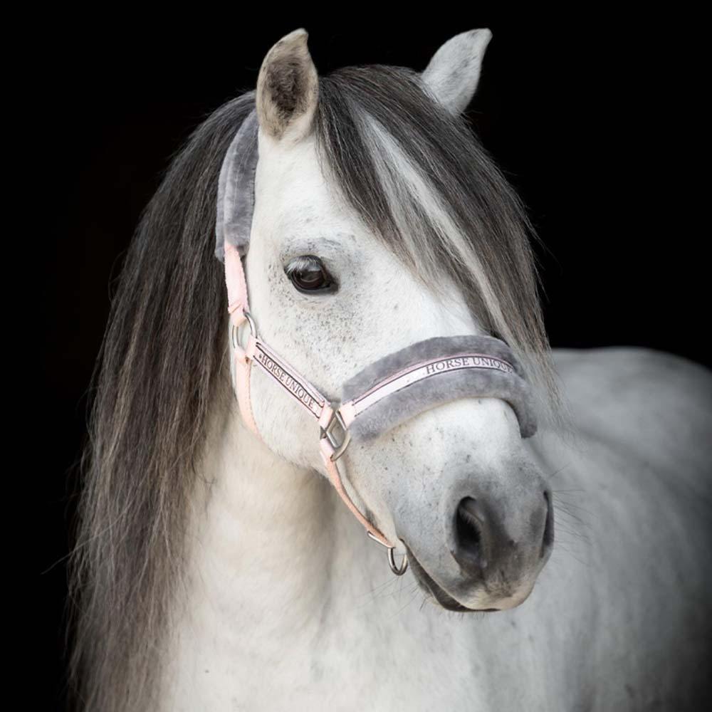 Kantar z Futerkiem Jasnoróżowy/Szary