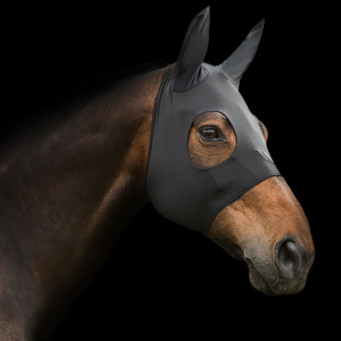 Maska uspokajająca Spirit z uszami Czarna