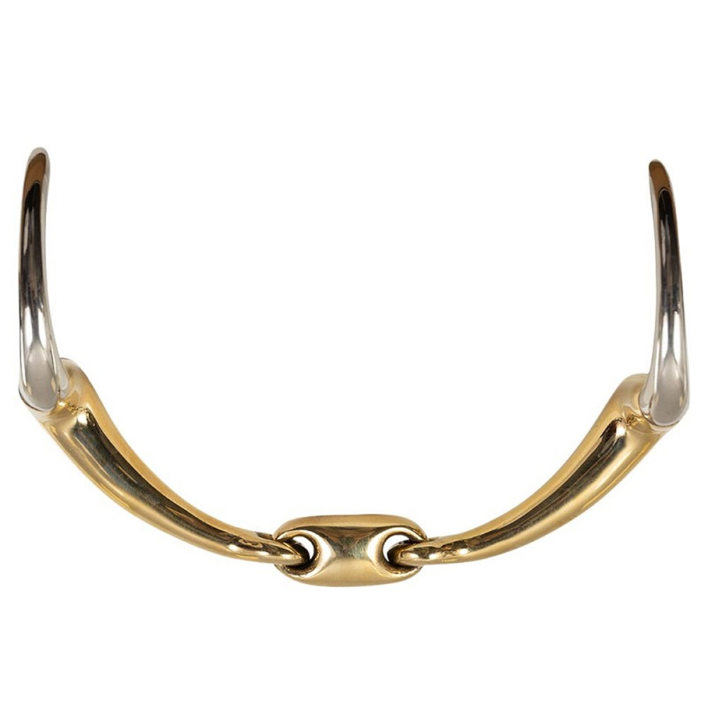 Wędzidło oliwkowe podwójnie łamane z systemem Magic Soft Contact Lock Up 12mm