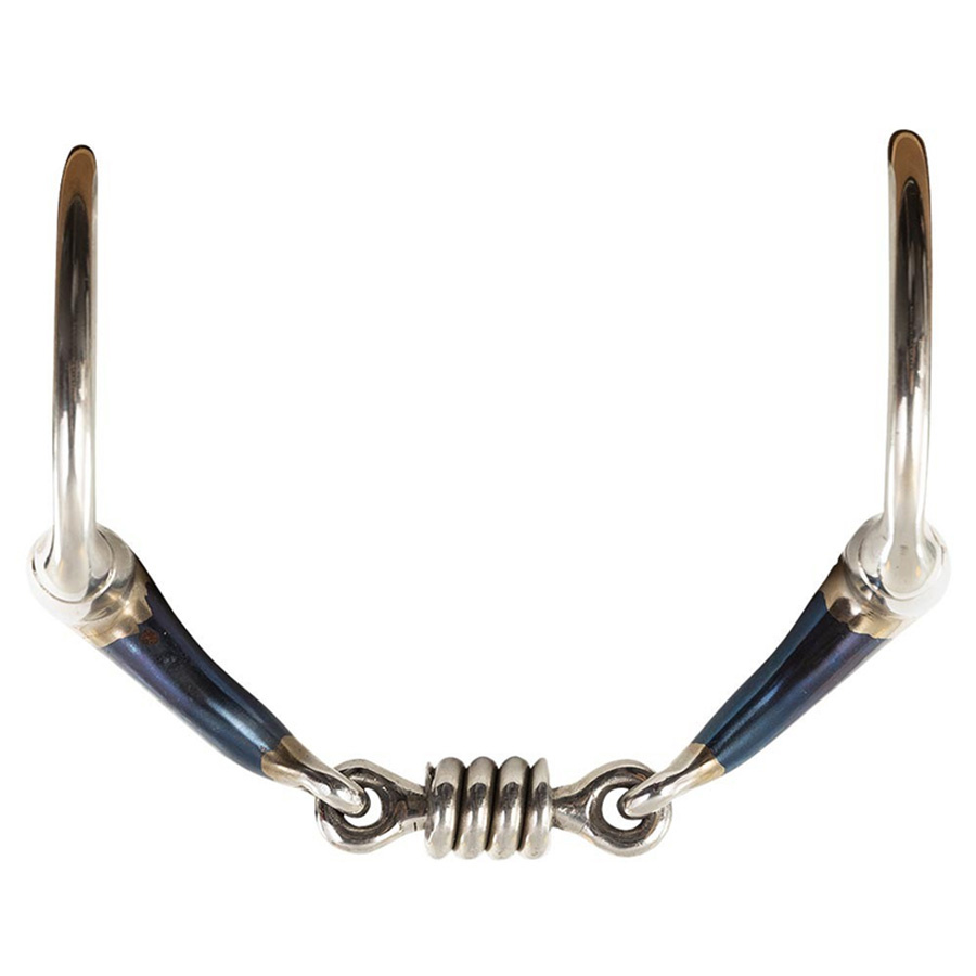 Wędzidło oliwkowe podwójnie łamane z rolkami Sweet Iron 14mm