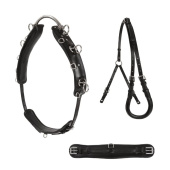 Pas do lonżowania Shetland/Pony Czarny Pas do lonżowania Shetland/Pony Czarny