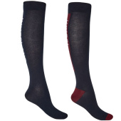 Skarpetki jeździeckie Classic Unisex Logo 2-pack Granatowe Skarpetki jeździeckie Classic Unisex Logo 2-pack Granatowe