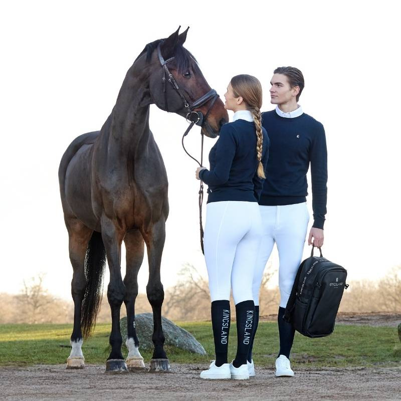 Skarpetki jeździeckie Classic Unisex Logo 2-pack Granatowe