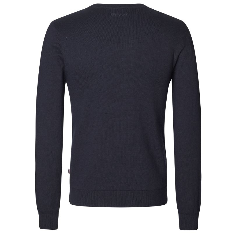 Sweter Classic Mens O-Neck Pullover Granatowy