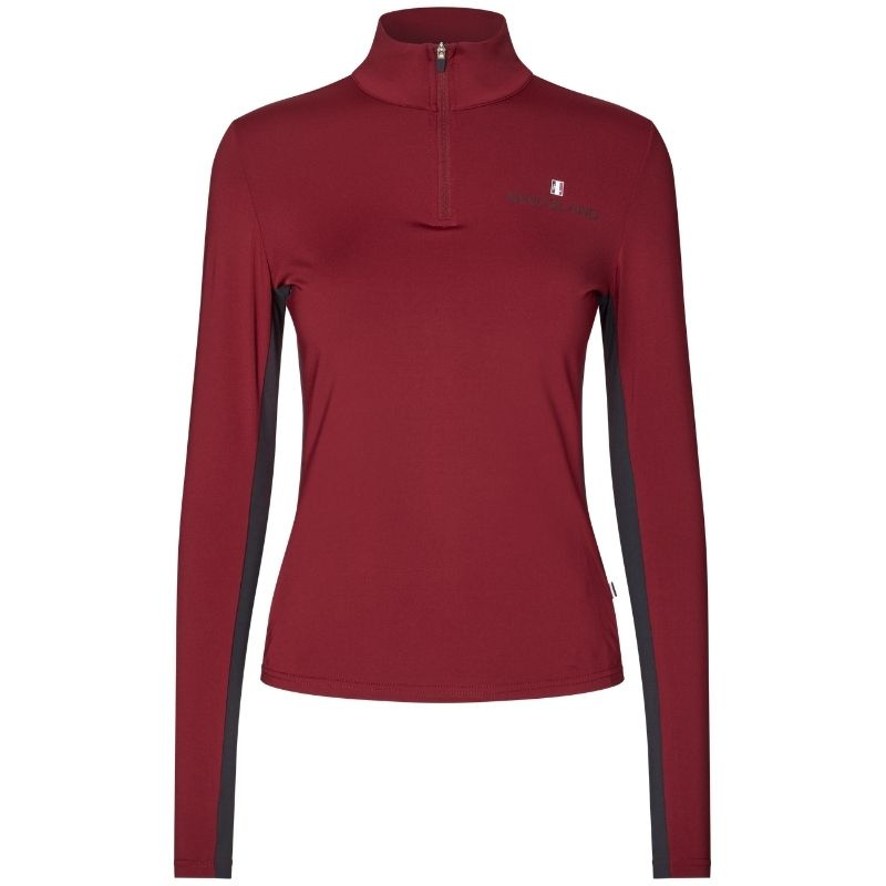 Bluzka jeździecka Classic Training Shirt Bordowa