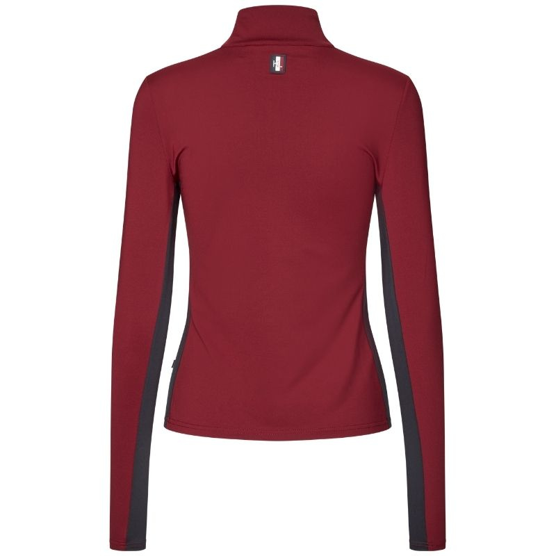 Bluzka jeździecka Classic Training Shirt Bordowa
