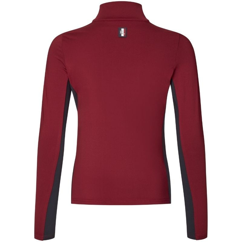 Bluzka jeździecka Dzieci/Junior Classic Training Shirt Bordowa