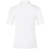 Top konkursowy Classic Glitter Zipper Short Sleeve Biały Top konkursowy Classic Glitter Zipper Short Sleeve Biały