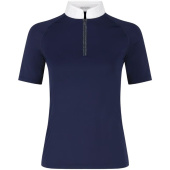 Top konkursowy Classic Glitter Zipper Short Sleeve Granatowy Top konkursowy Classic Glitter Zipper Short Sleeve Granatowy