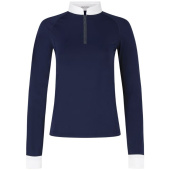 Top konkursowy Classic Glitter Zipper Long Sleeve Granatowy Top konkursowy Classic Glitter Zipper Long Sleeve Granatowy