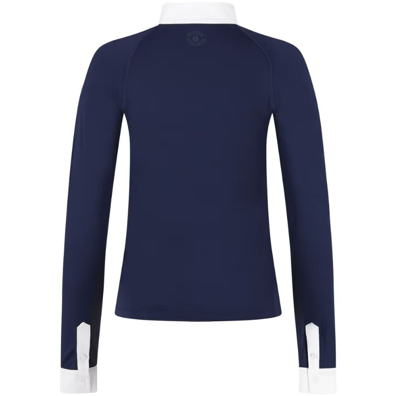 Top konkursowy Classic Glitter Zipper Long Sleeve Granatowy